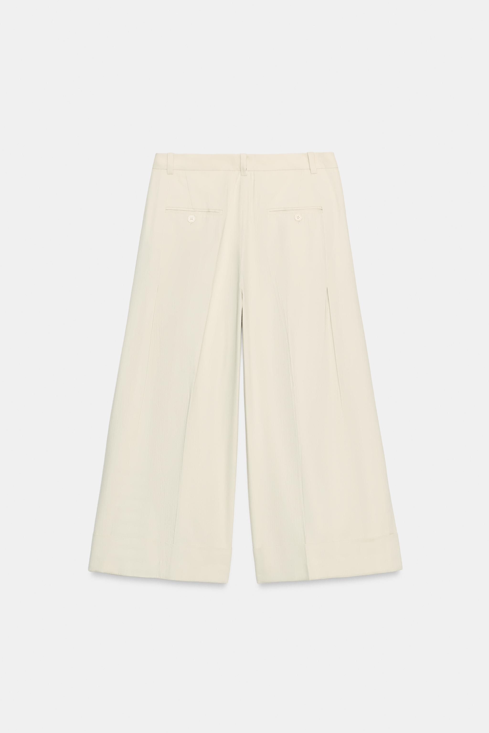 PANTALON À PLIS AVEC LIN ZW COLLECTION